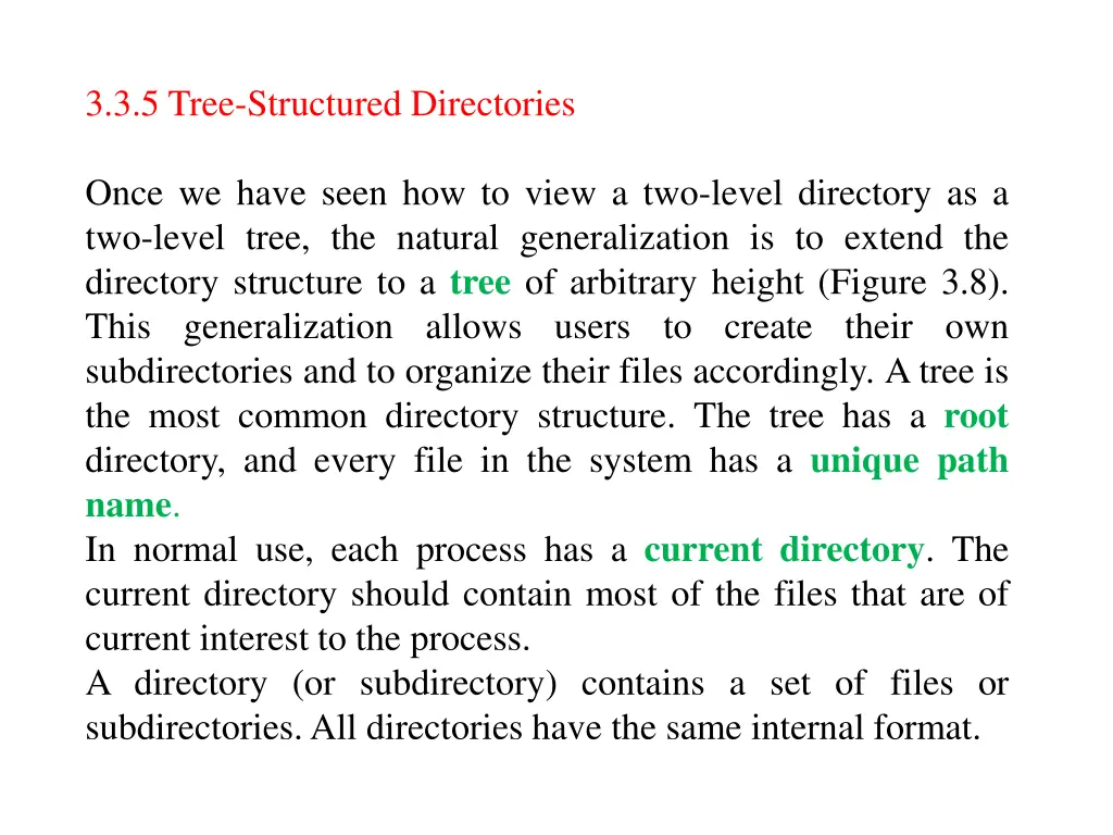 3 3 5 tree structured directories