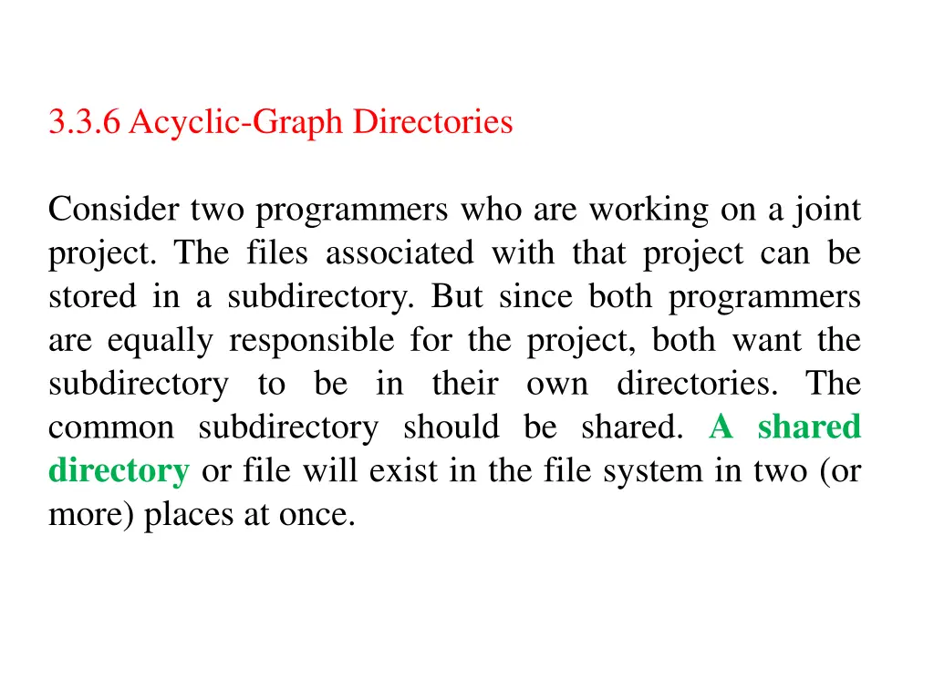 3 3 6 acyclic graph directories