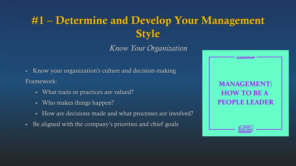 1 determine and develop your management style 1