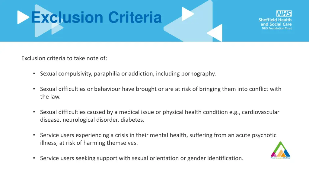 exclusion criteria