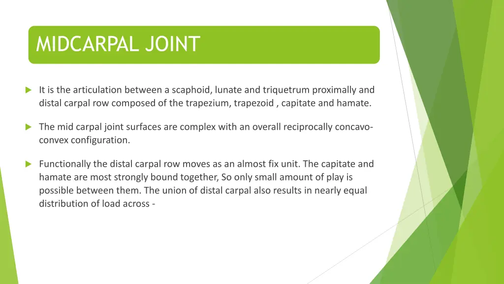 midcarpal joint