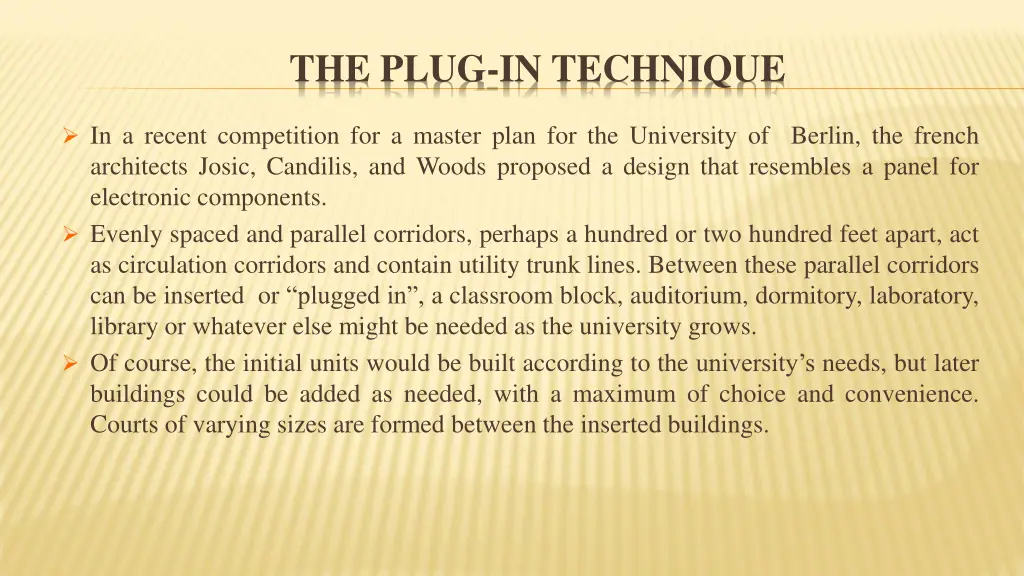 the plug in technique