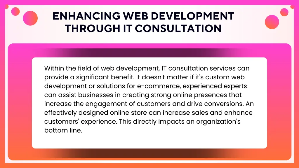 enhancing web development through it consultation