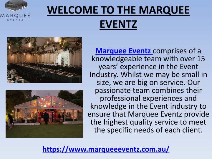 welcome to the marquee eventz