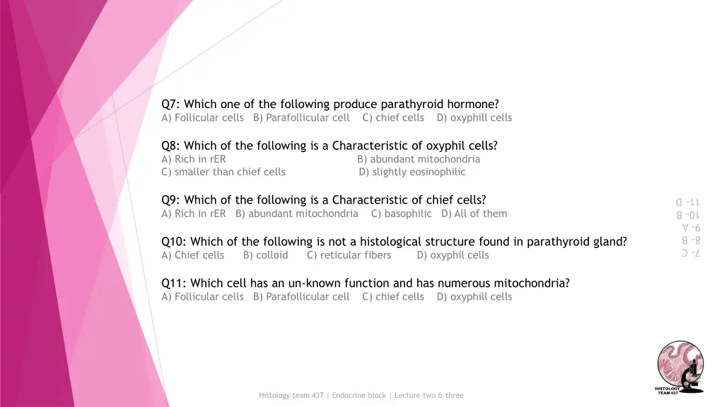 q7 which one of the following produce parathyroid