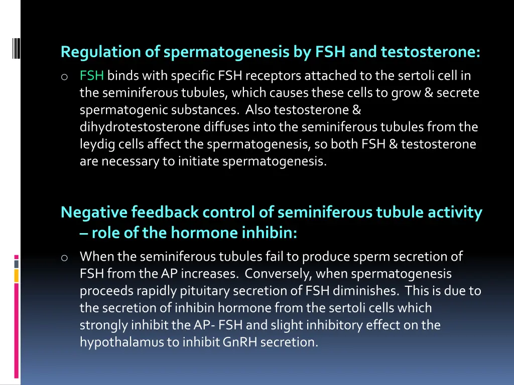 regulation of spermatogenesis