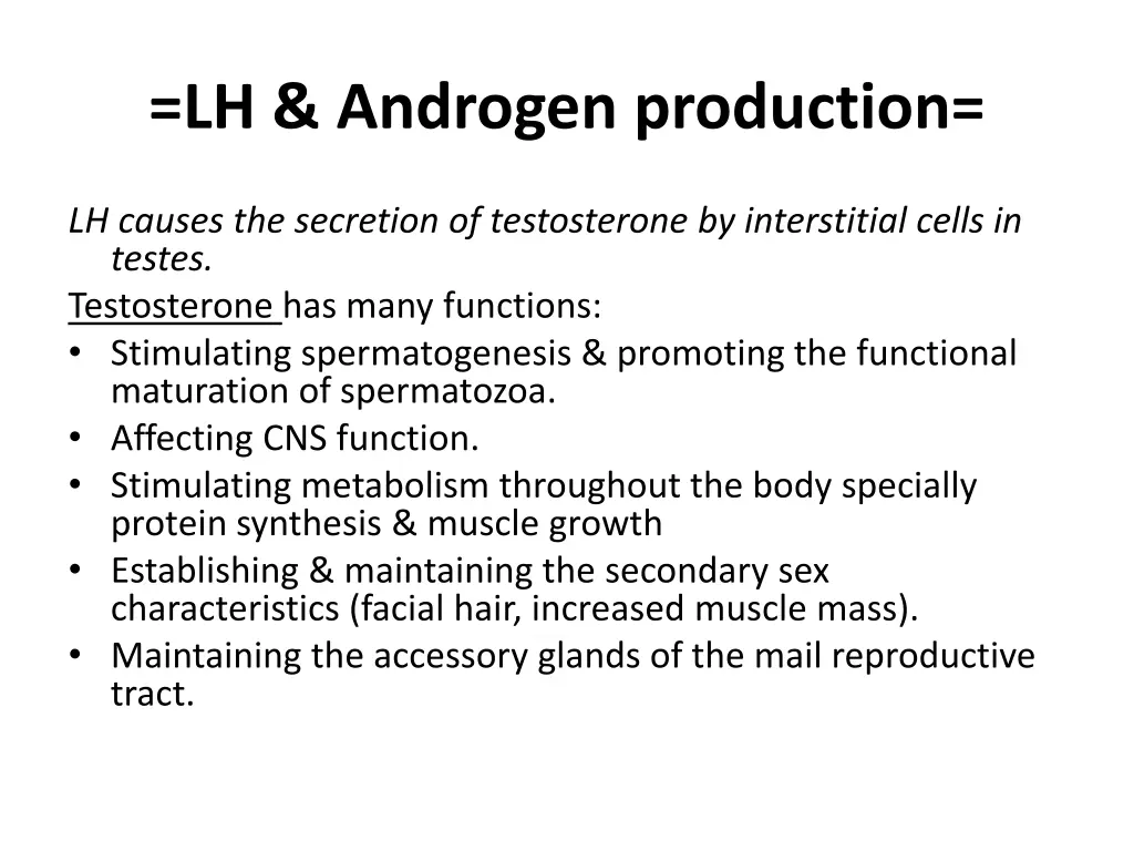 lh androgen production