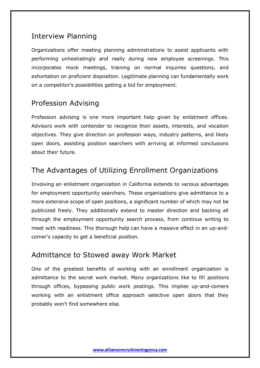 interview planning