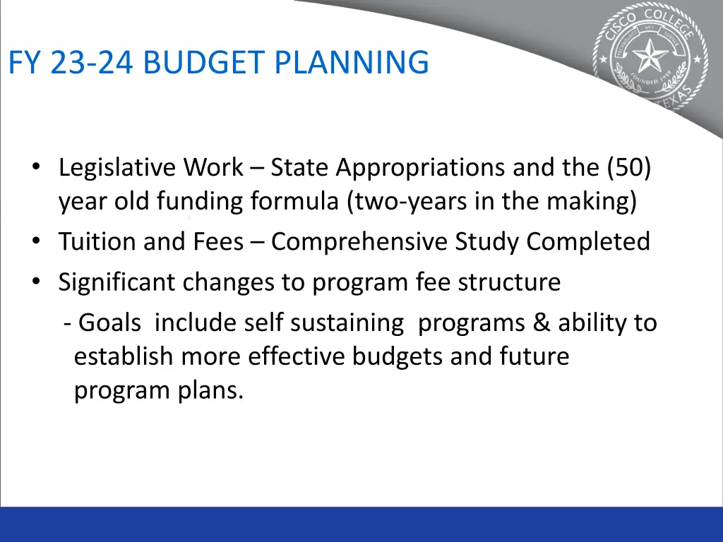 headline in title case fy 23 24 budget planning