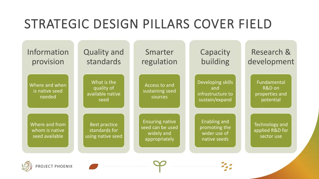 strategic design pillars cover field strategic