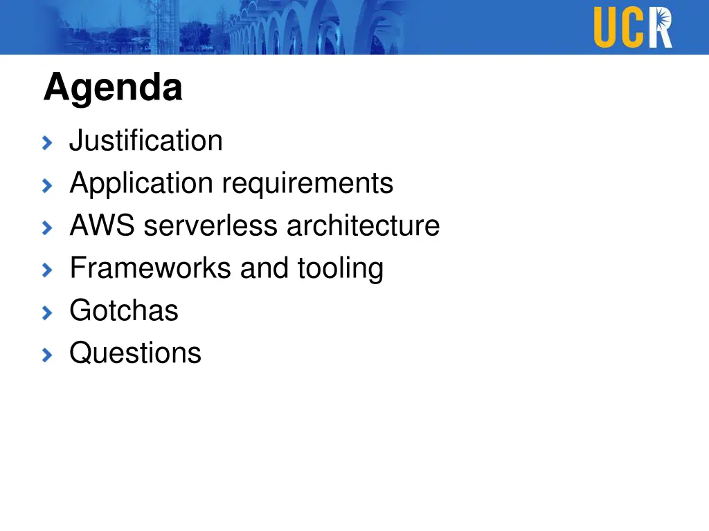 agenda justification application requirements