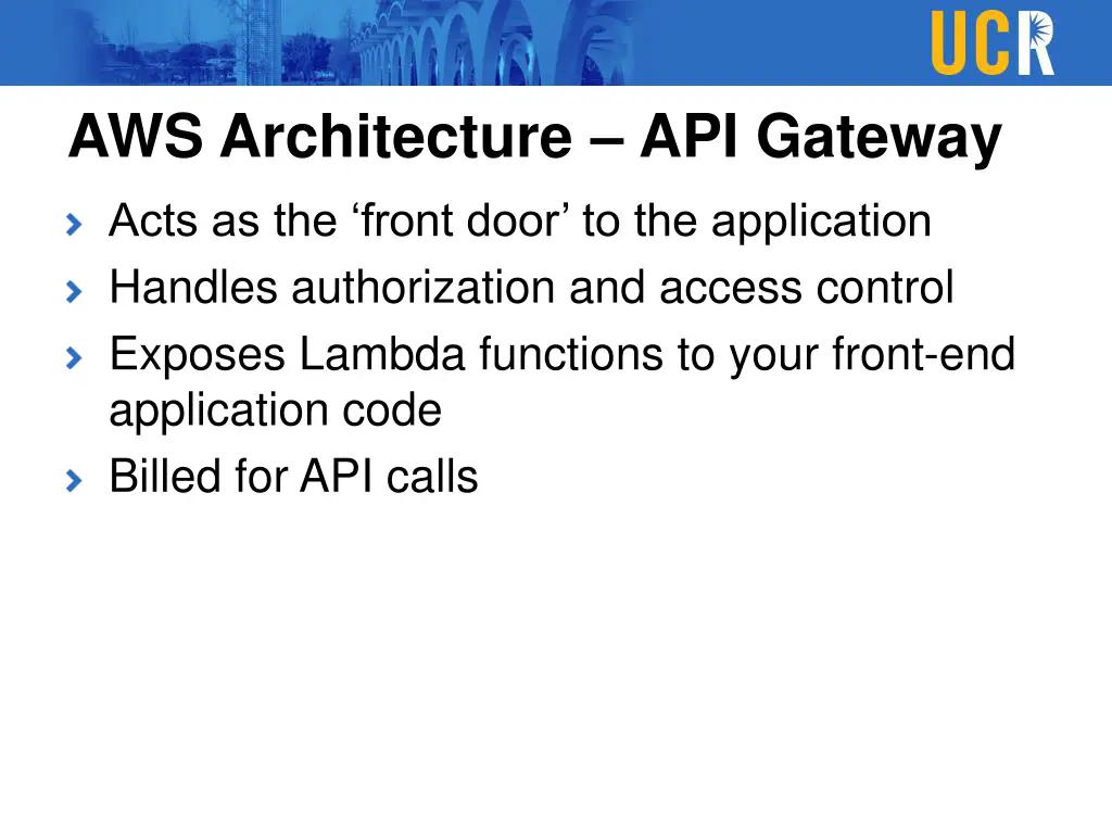 aws architecture api gateway acts as the front