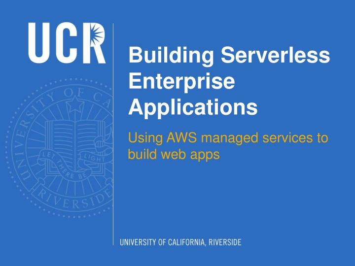 building serverless enterprise applications