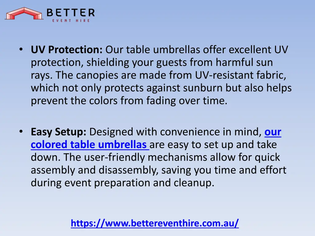 uv protection our table umbrellas offer excellent