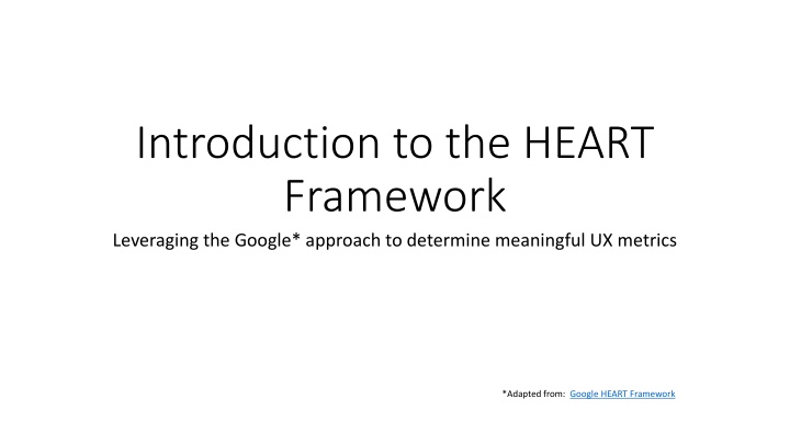 introduction to the heart framework leveraging