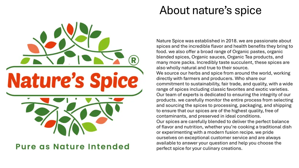 about nature s spice