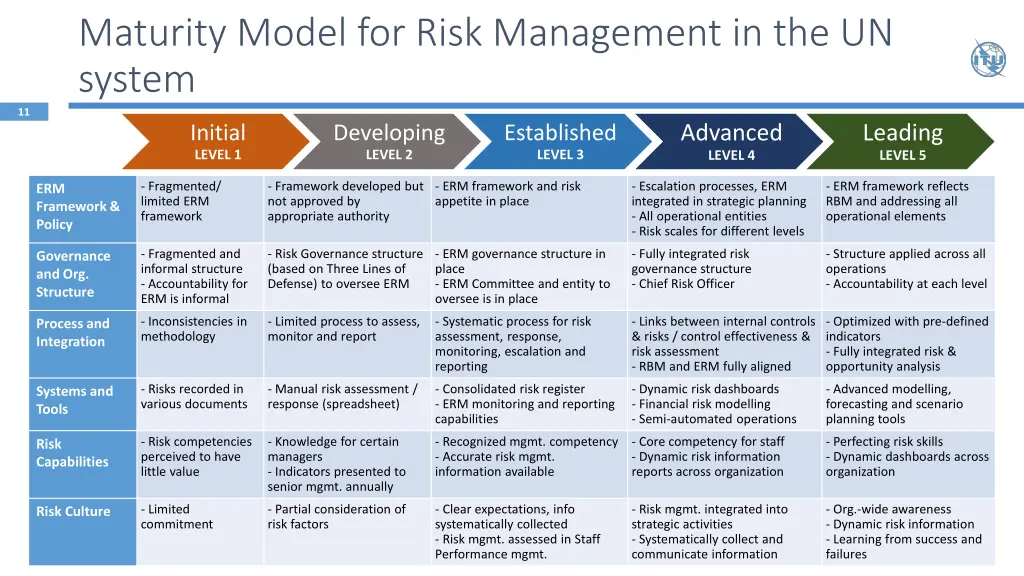 maturity model for risk management