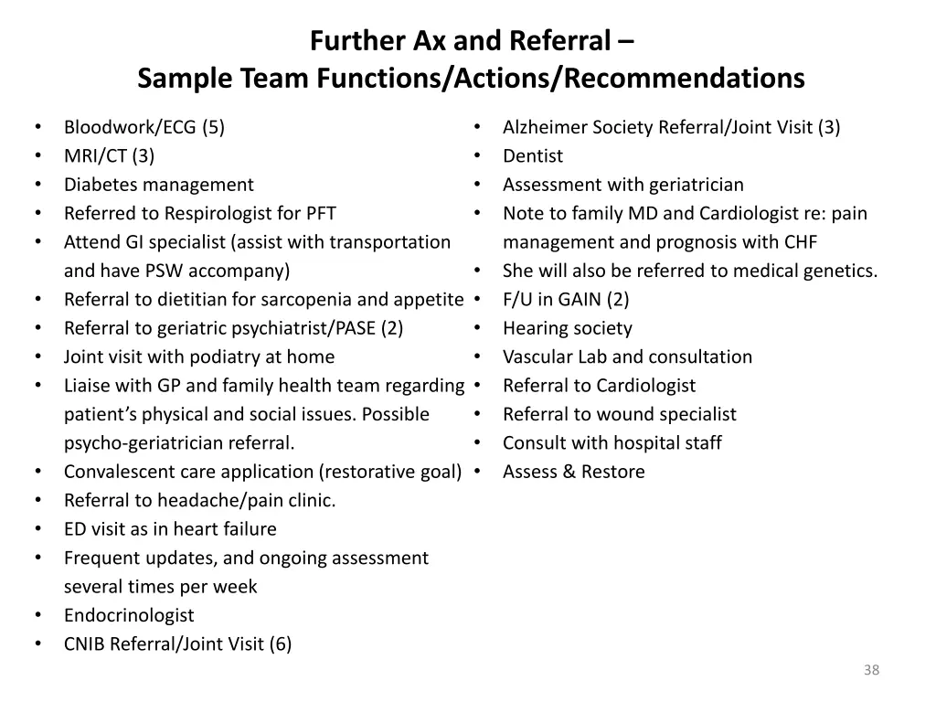 further ax and referral