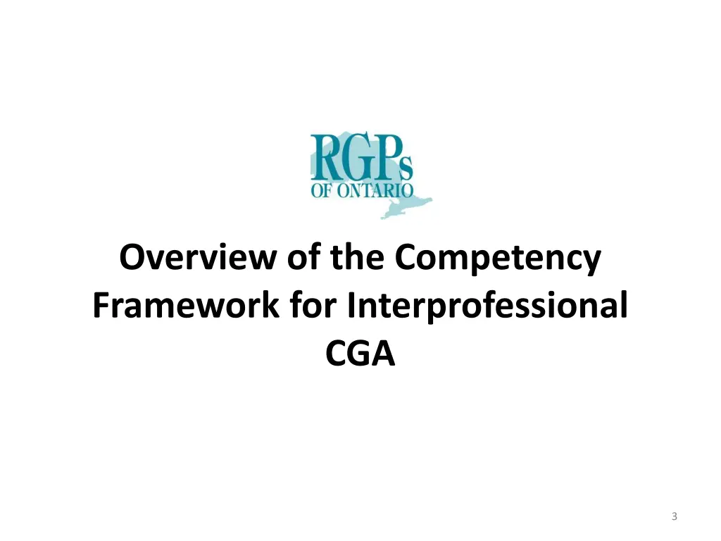 overview of the competency framework