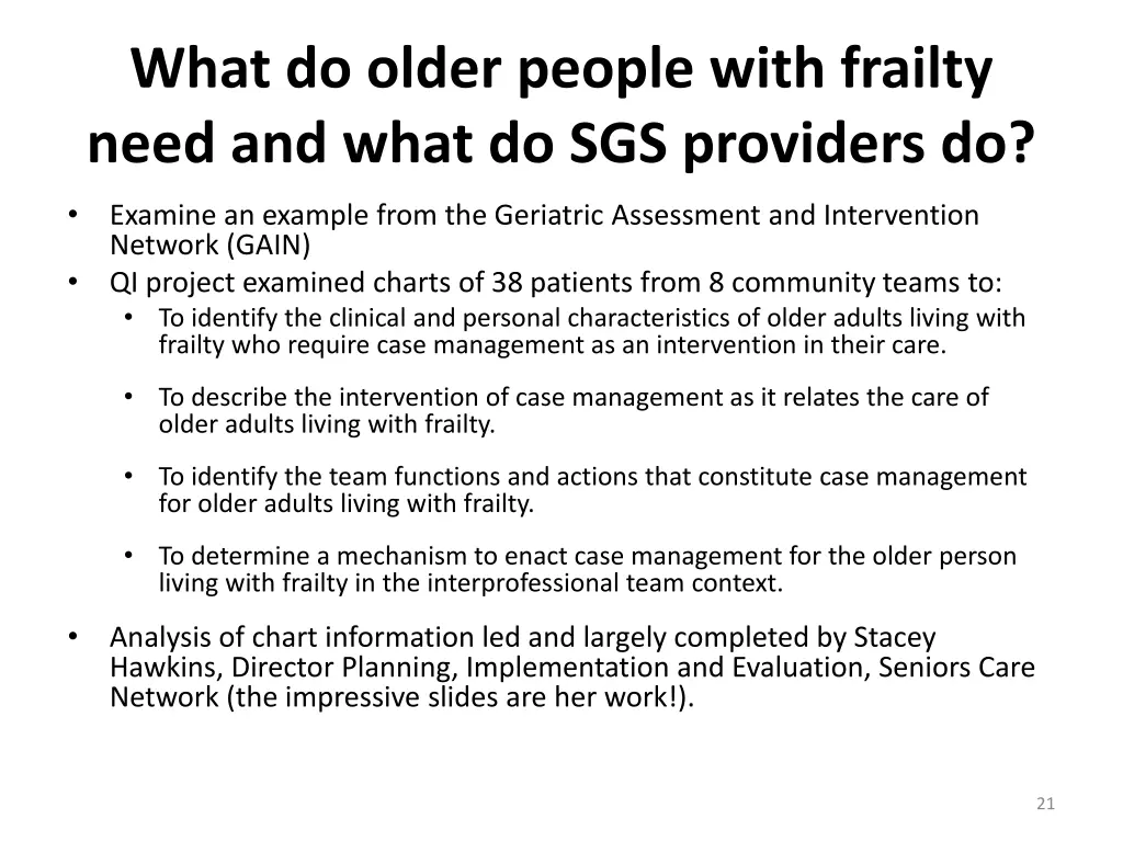 what do older people with frailty need and what 1