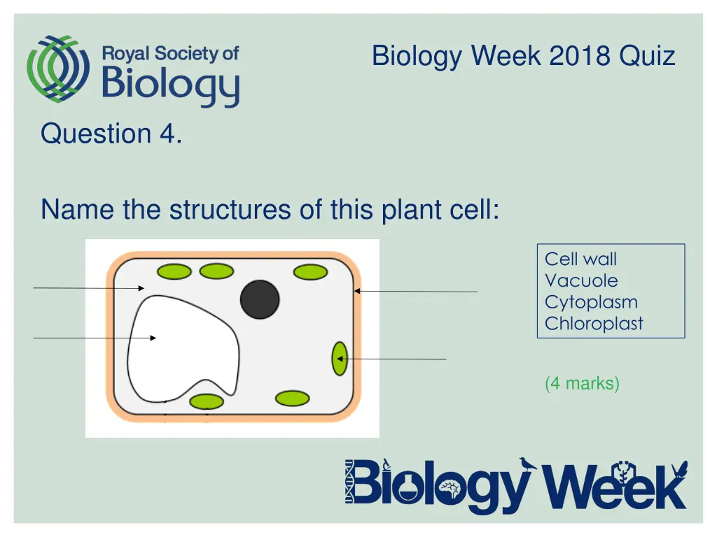 biology week 2018 quiz 4