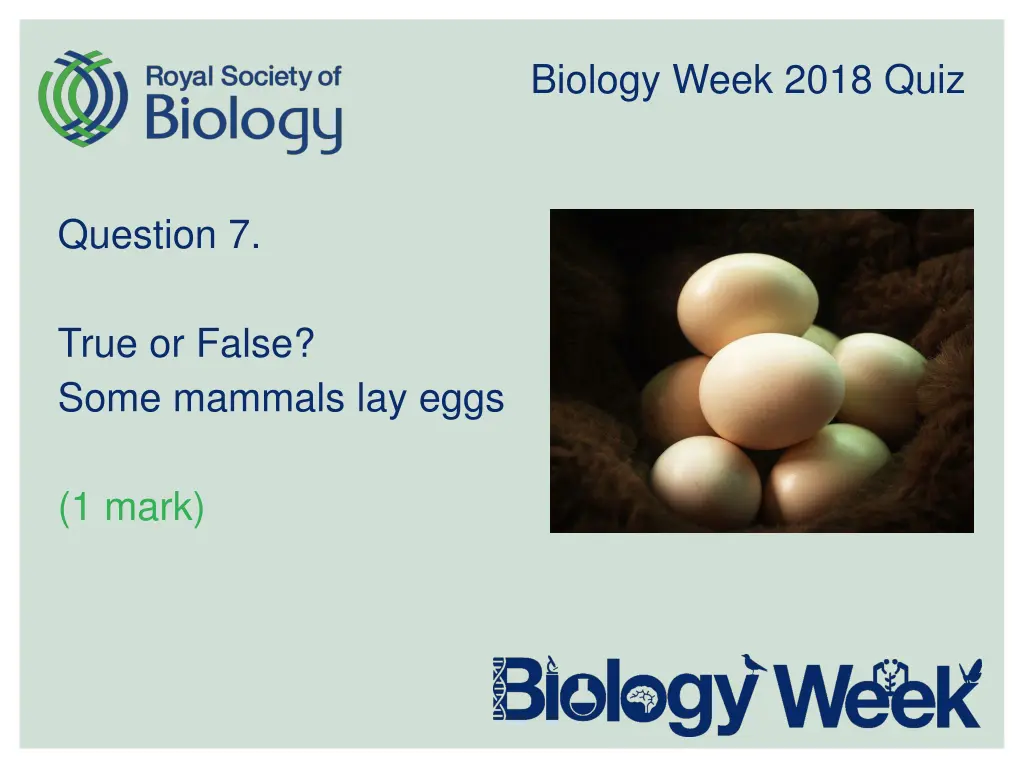 biology week 2018 quiz 7