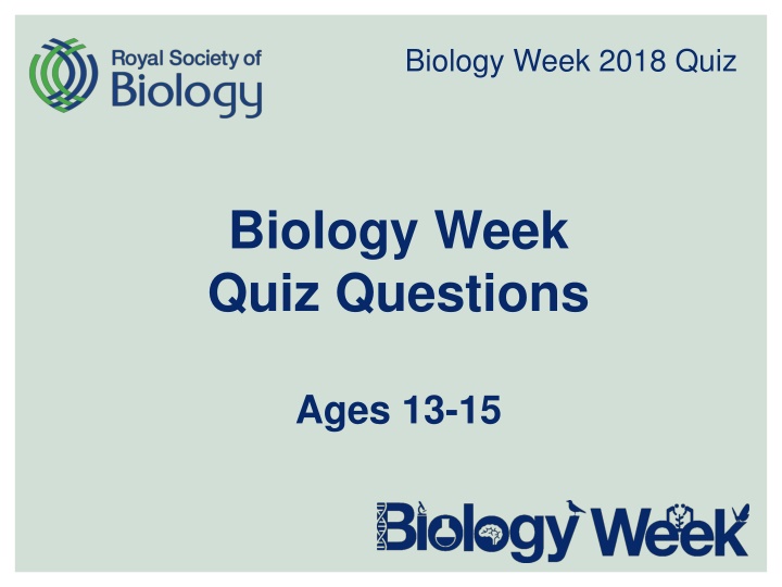 biology week 2018 quiz