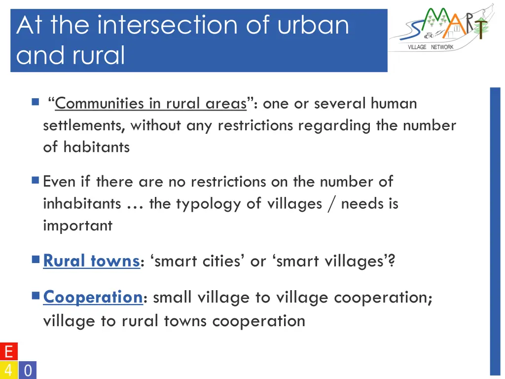 at the intersection of urban and rural