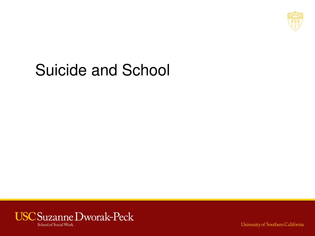 suicide and school