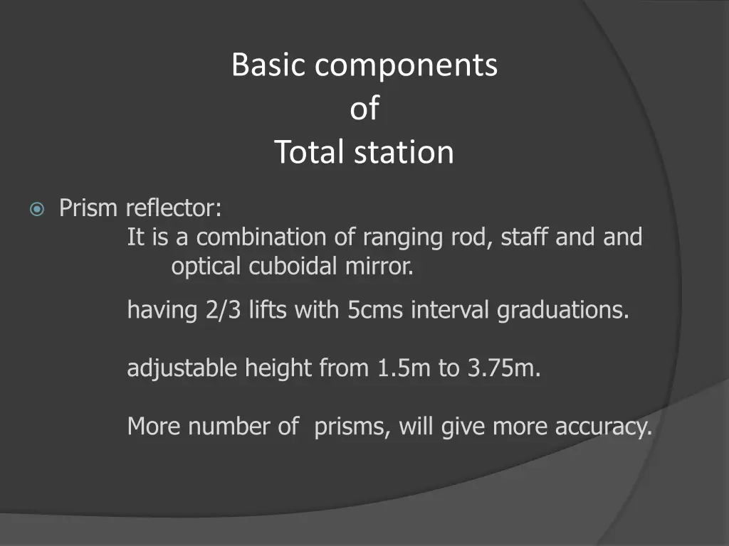 basic components of total station