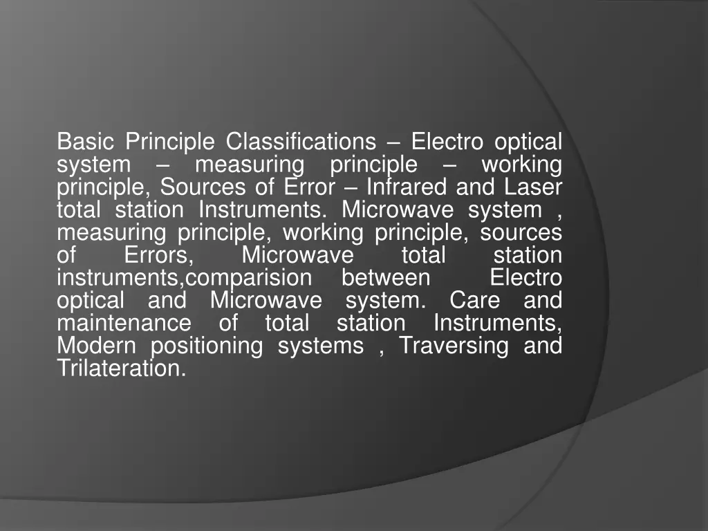 basic principle classifications electro optical