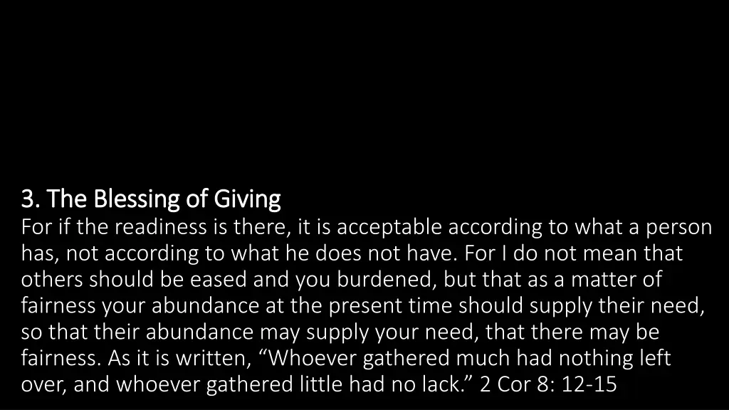 3 the blessing of giving 3 the blessing of giving