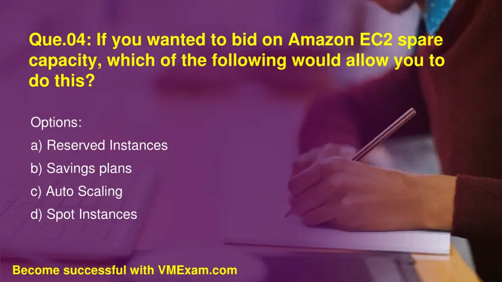 que 04 if you wanted to bid on amazon ec2 spare