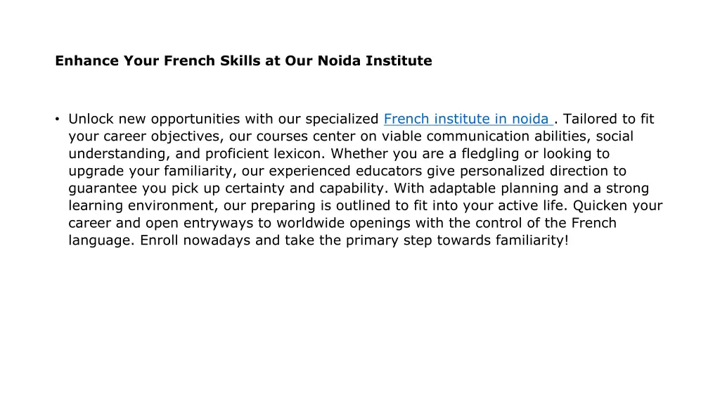 enhance your french skills at our noida institute