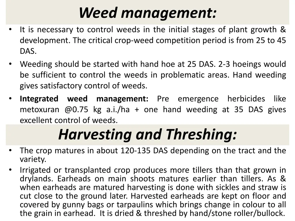 weed management