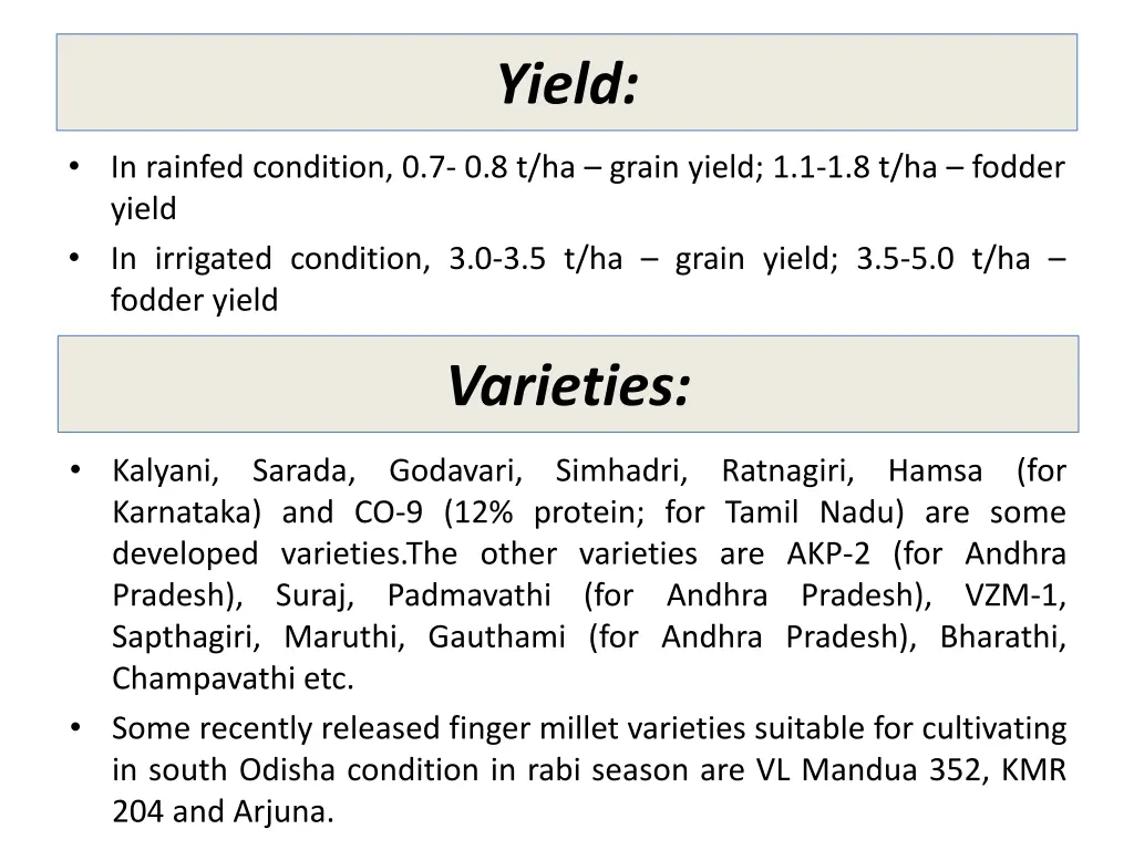 yield