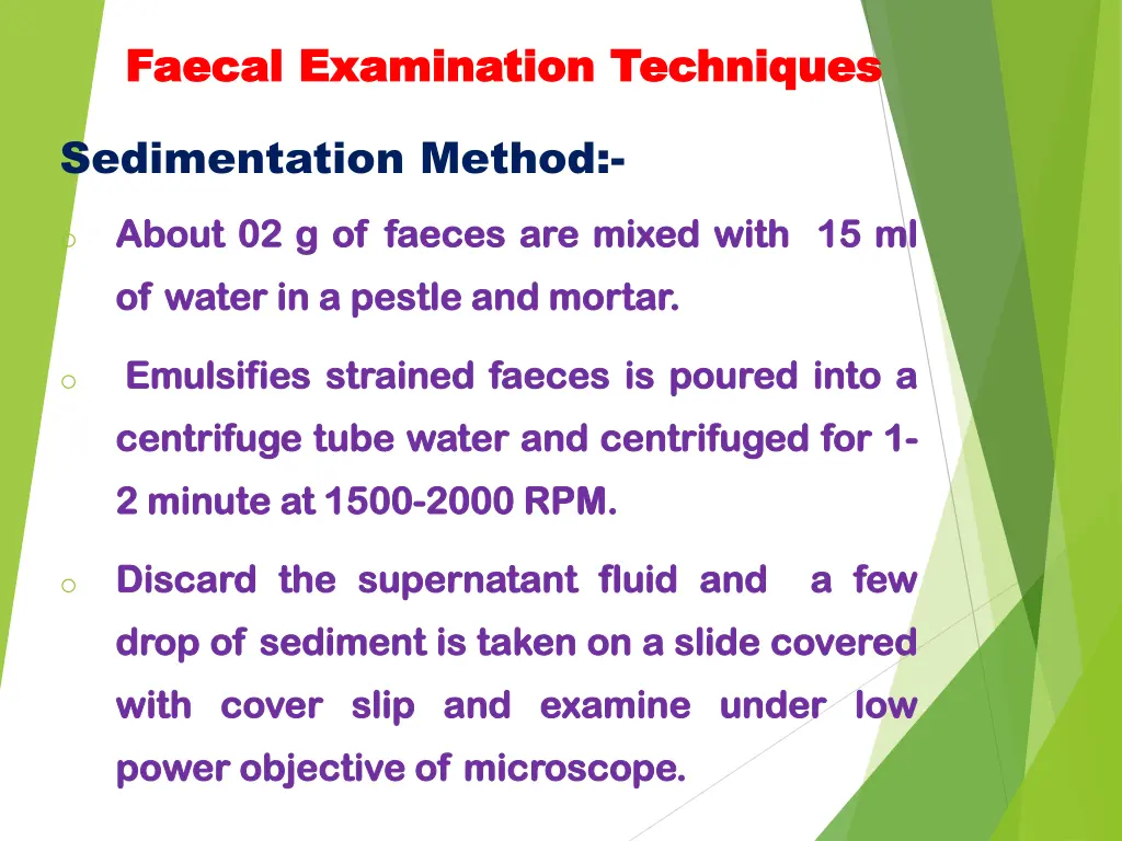 faecal faecal examination techniques examination 13