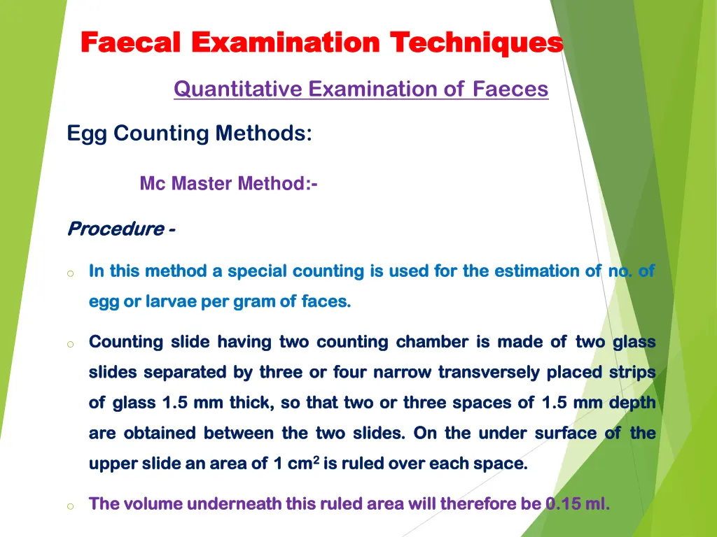 faecal faecal examination techniques examination 16