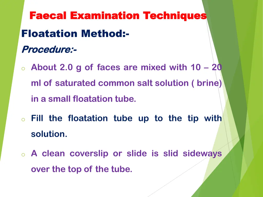 faecal faecal examination techniques examination 6