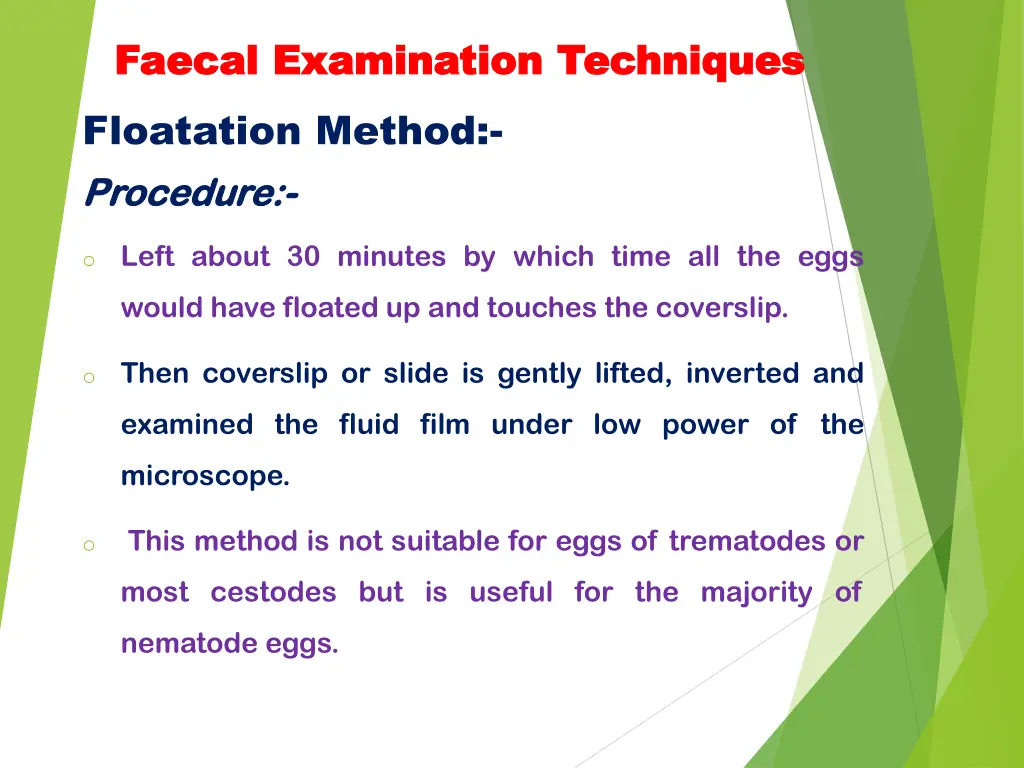 faecal faecal examination techniques examination 7