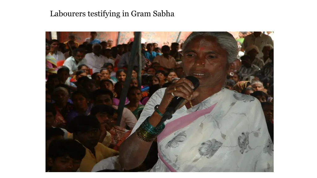 labourers testifying in gram sabha