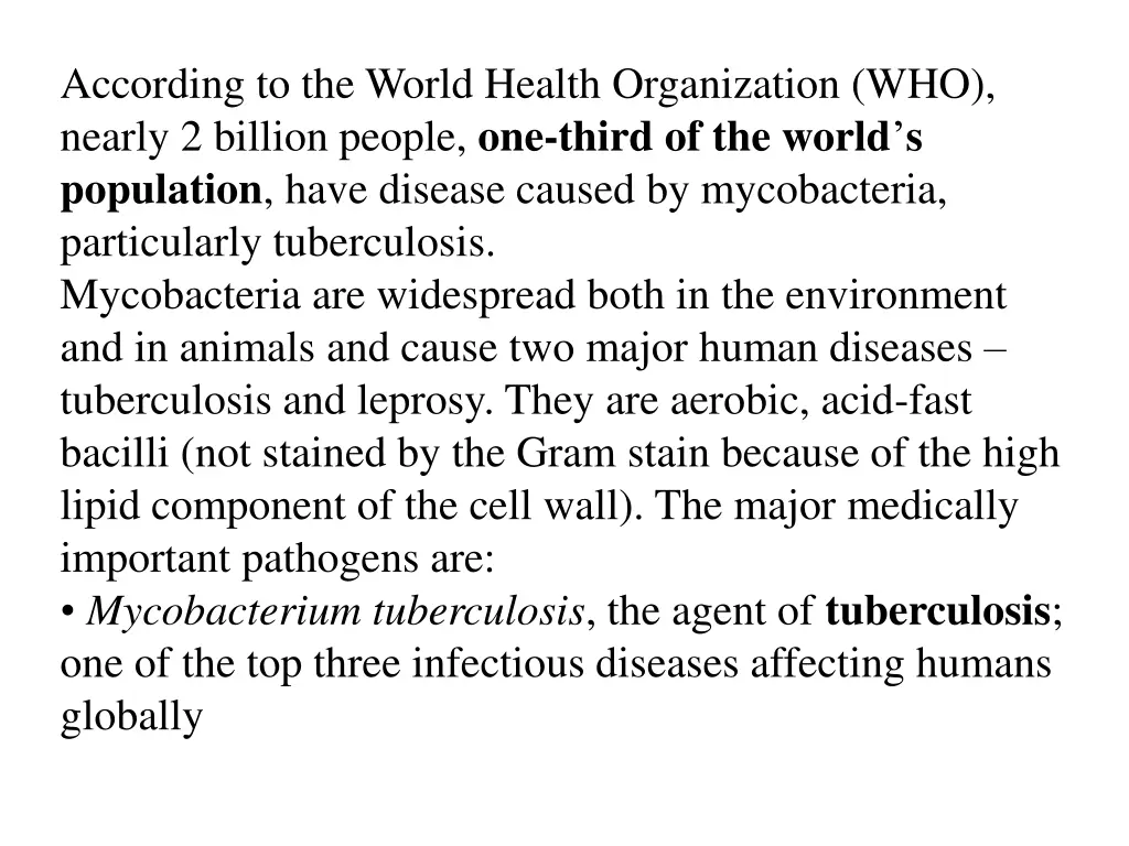 according to the world health organization