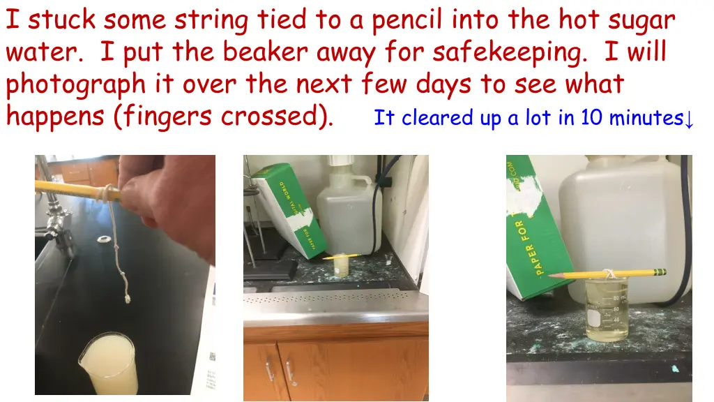 i stuck some string tied to a pencil into