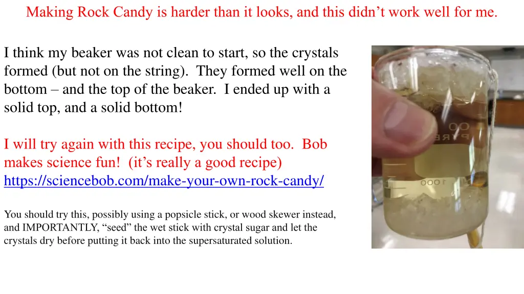 making rock candy is harder than it looks