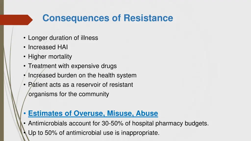 consequences of resistance