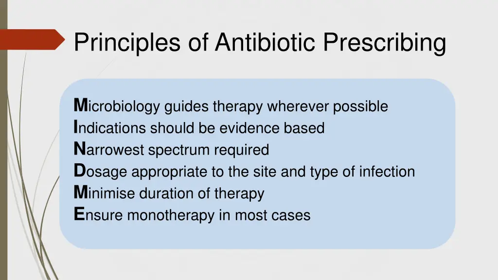 principles of antibiotic prescribing