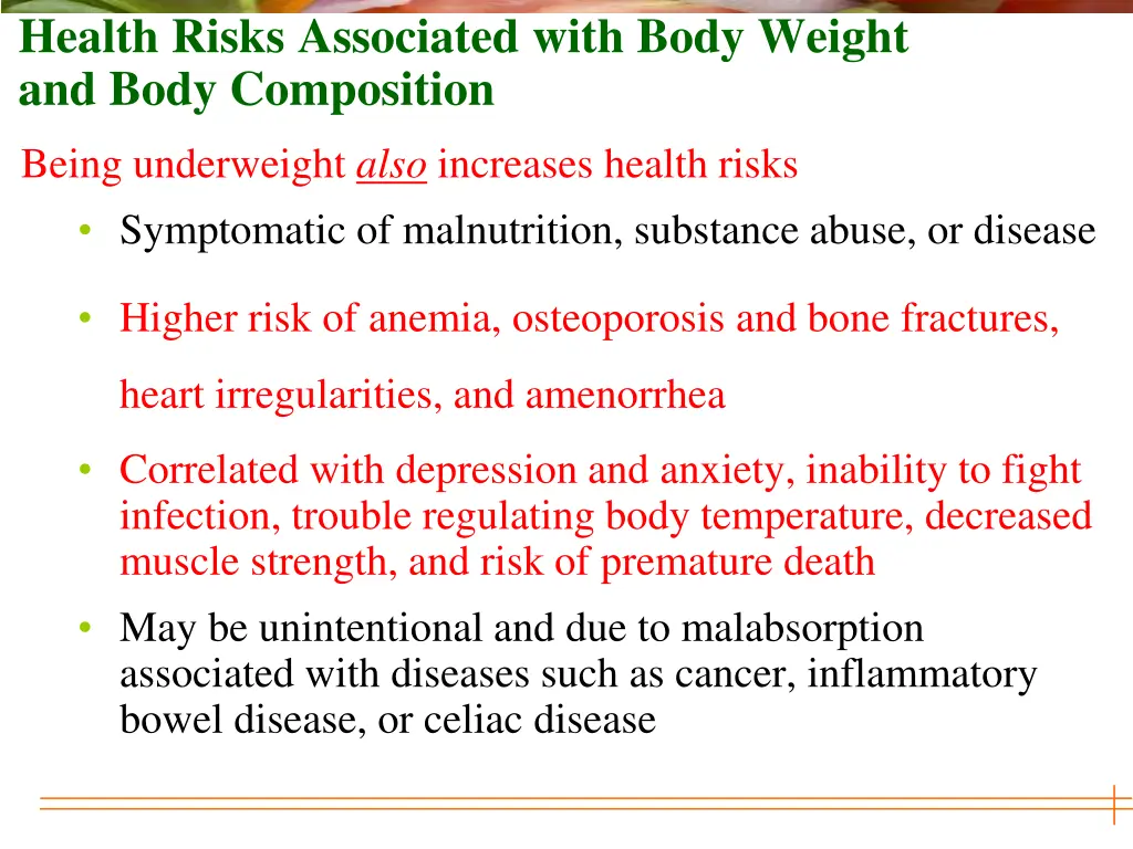 health risks associated with body weight and body 1