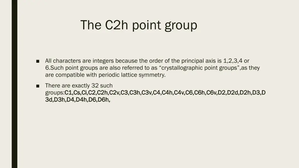 the c2h point group 1