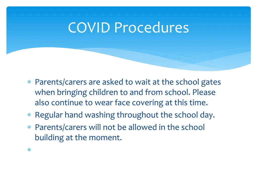 covid procedures