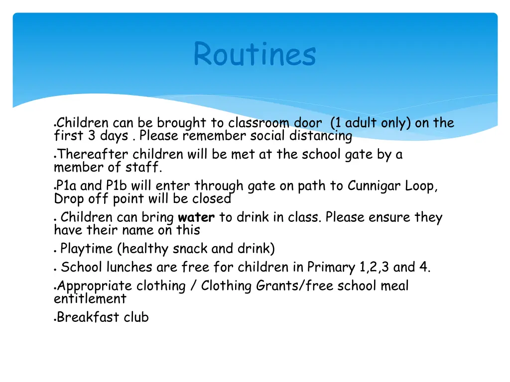 routines